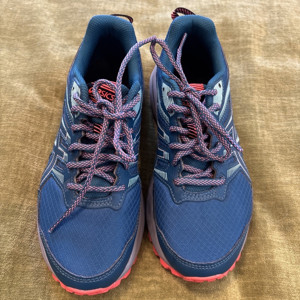 Asics Trail Scout 2 Sneaker Trail Running Shoe Deep Sea Teal Womens Sz 7 Worn 1X